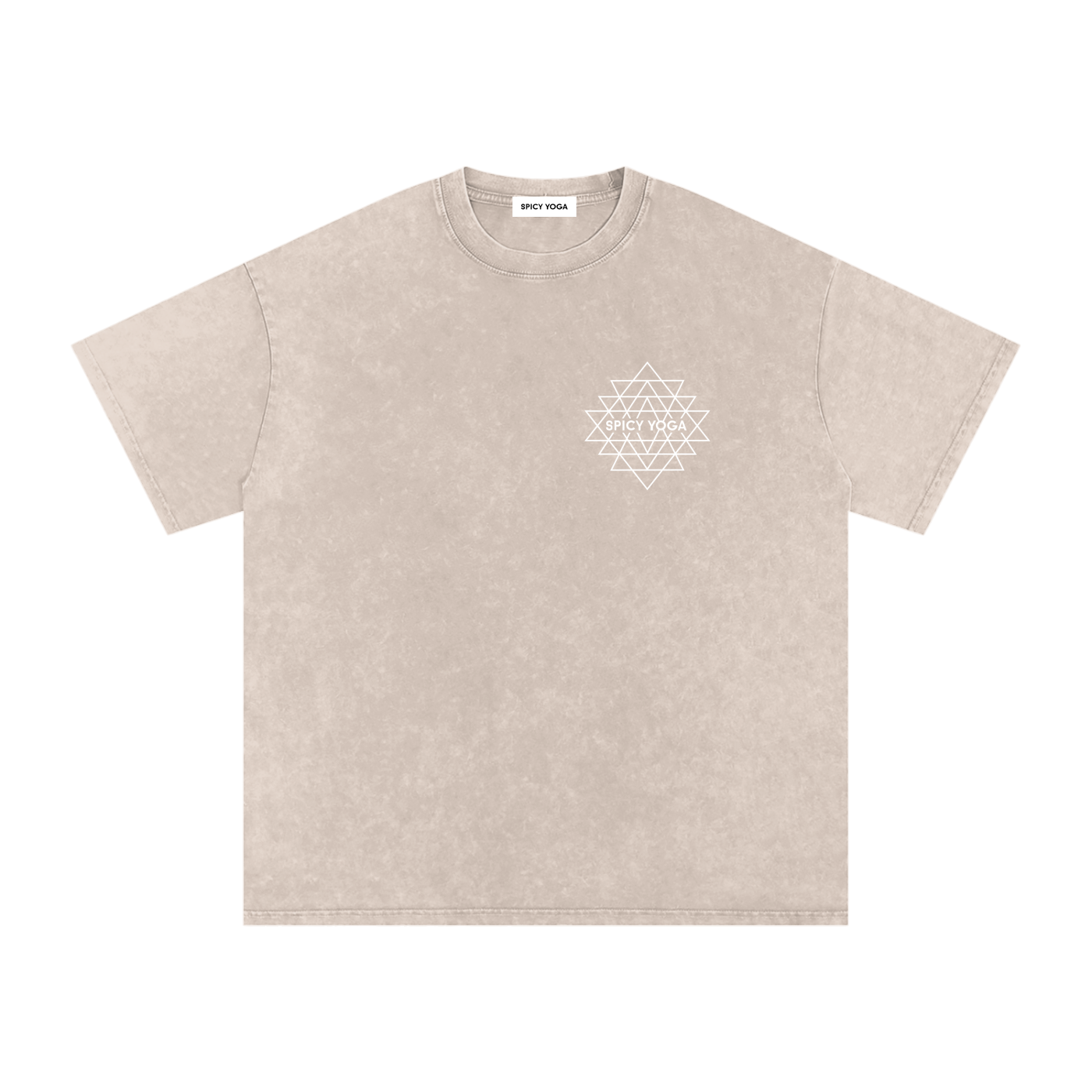Set in Motion Mandala Tee, Oversized, Snow Washed