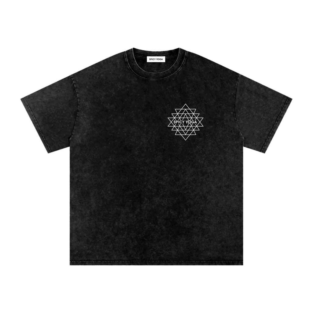 Set in Motion Mandala Tee, Oversized, Snow Washed