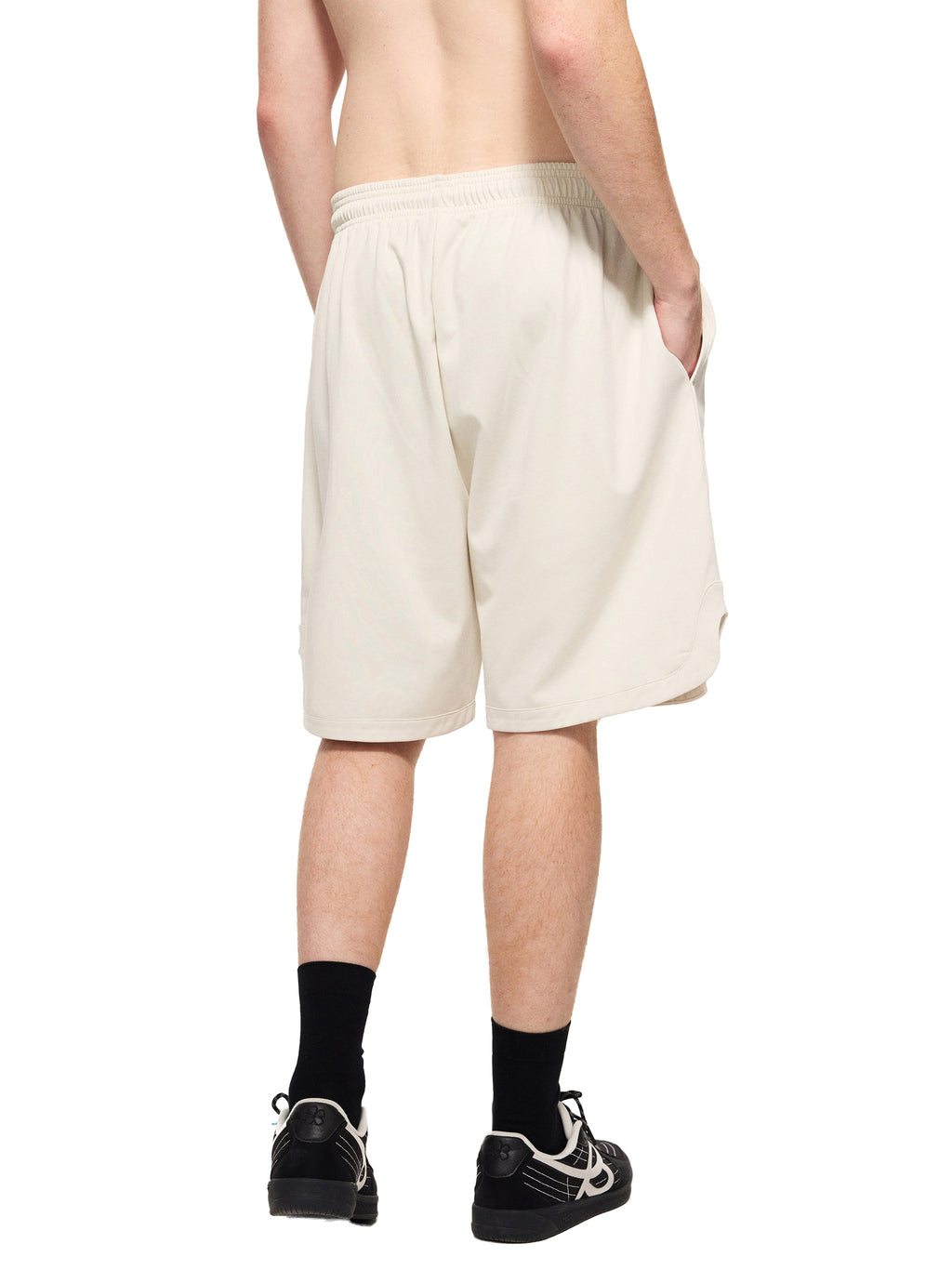 Mesh lined quick dry shorts, Greyish White
